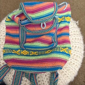 Colorful Striped Backpack